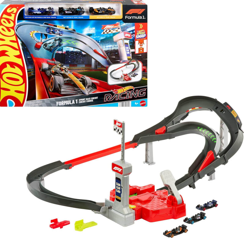 Hot Wheels F1 Racing Circuit Set - 3 Cars & Track