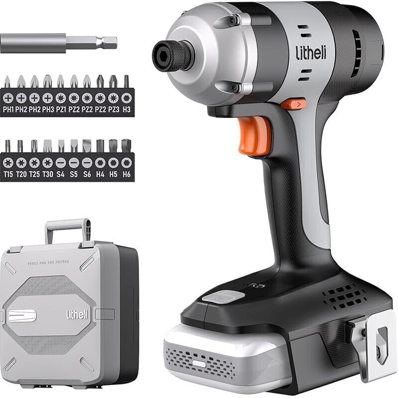 Powerful Litheli 20V Cordless Impact Driver Kit