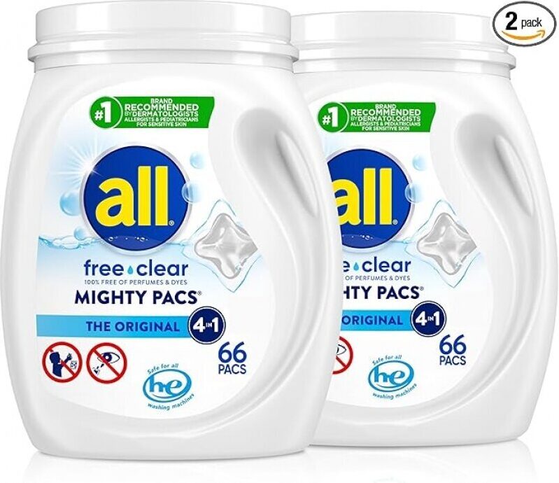 All Free & Clear Mighty Pacs Laundry Detergent for Sensitive Skin