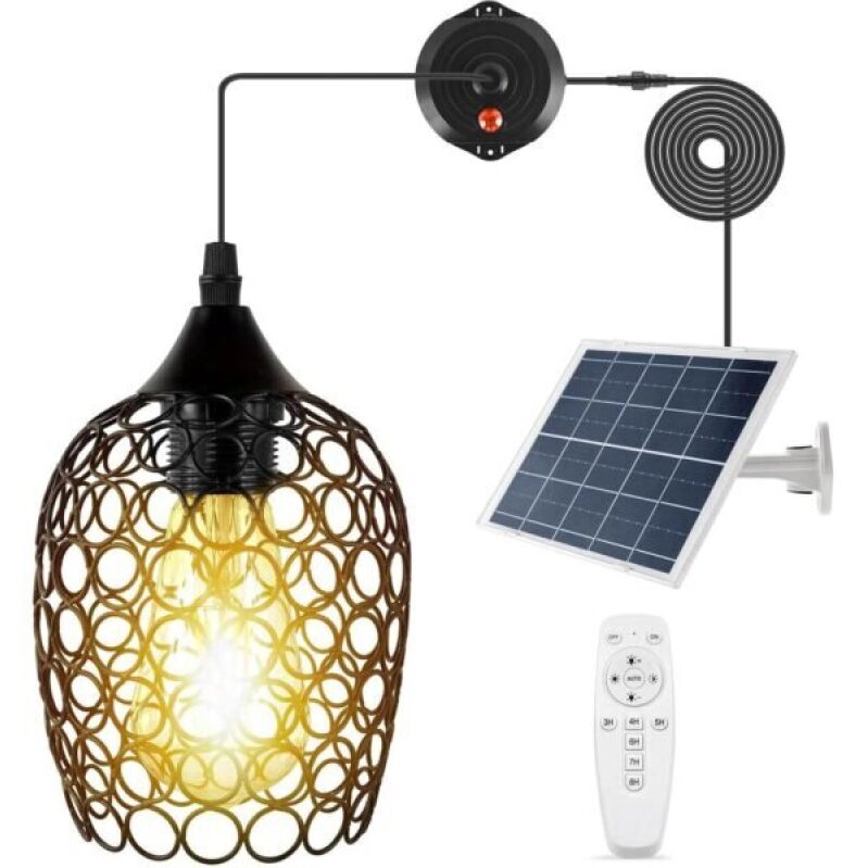 Solar Powered Pendant Light with Remote Control -50% OFF