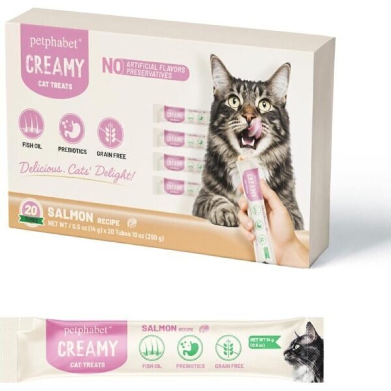 Petphabet Creamy Cat Treats with Salmon Recipe - 20 Count