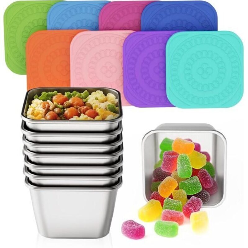 8-Piece Stainless Steel Snack Box Set - 50% Off