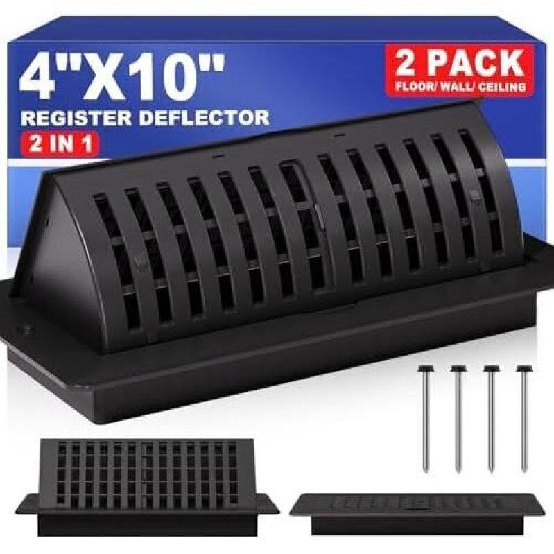 4''x10'' Floor Vent Register Deflector 2 in 1 - Versatile, Efficient, Affordable