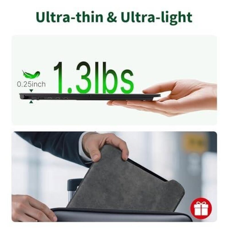 14-Inch 1080P Portable Screen - Dual Screen Expansion, Ultra-Thin & Light