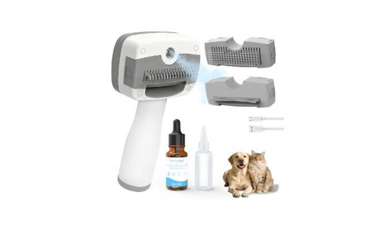 5-in-1 Self-Cleaning Dog Steam Brush for Dogs & Cats