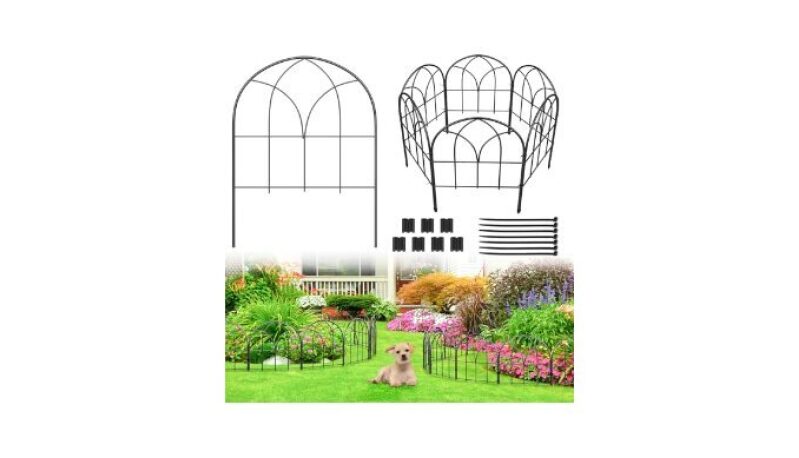 Youpehom 6-Piece Decorative Garden Fencing Border - Ideal for Yard, Flower Bed