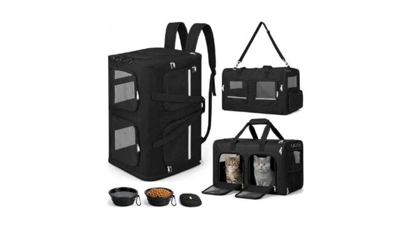Extra Large 3-in-1 Cat Carrier for 2 Cats - Premium Comfort & Convenience