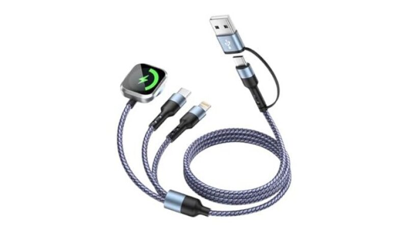 Multi Charging Cable for iPhone and Watch - 4 in 1 Phone Charger