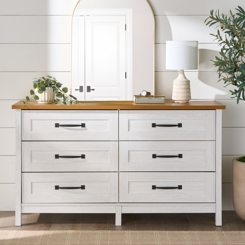 Modern Farmhouse 6 Drawer Dresser by Better Homes & Gardens - Smart Storage Solution