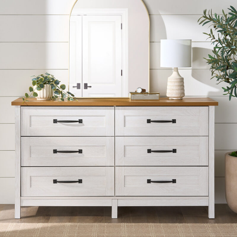 Modern Farmhouse 6 Drawer Dresser by Better Homes & Gardens - Smart Storage Solution