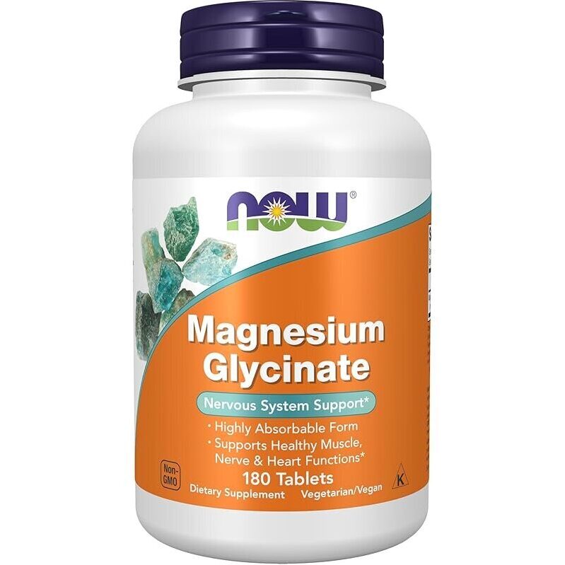 180ct Magnesium Glycinate 100 mg Tablets - Nervous System Support