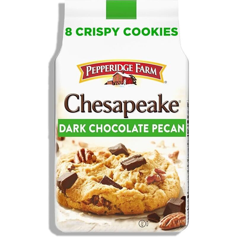 2-Pack Chesapeake Dark Chocolate Pecan Cookies - Sweet and Crispy Delights