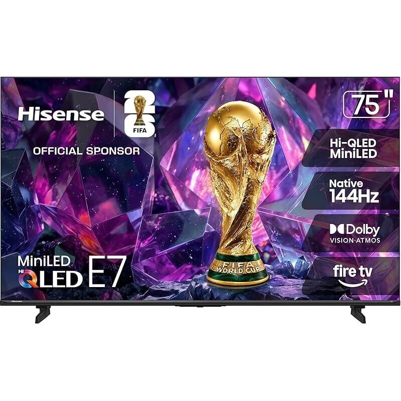 Hisense 75E7SF 75-inch Hi-QLED Mini-LED 4K UHD Smart Fire TV