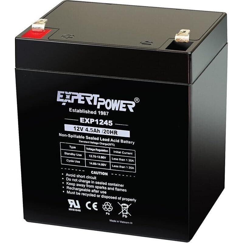 Reliable 12V 4.5Ah SLA Battery for Garage Door Openers & More