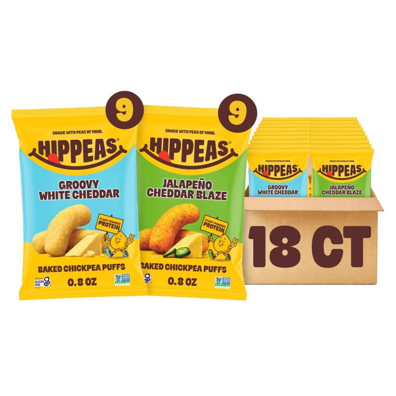 Hippeas Chickpea Puffs Cheese Variety Pack - Crunchy and Flavorful Snack