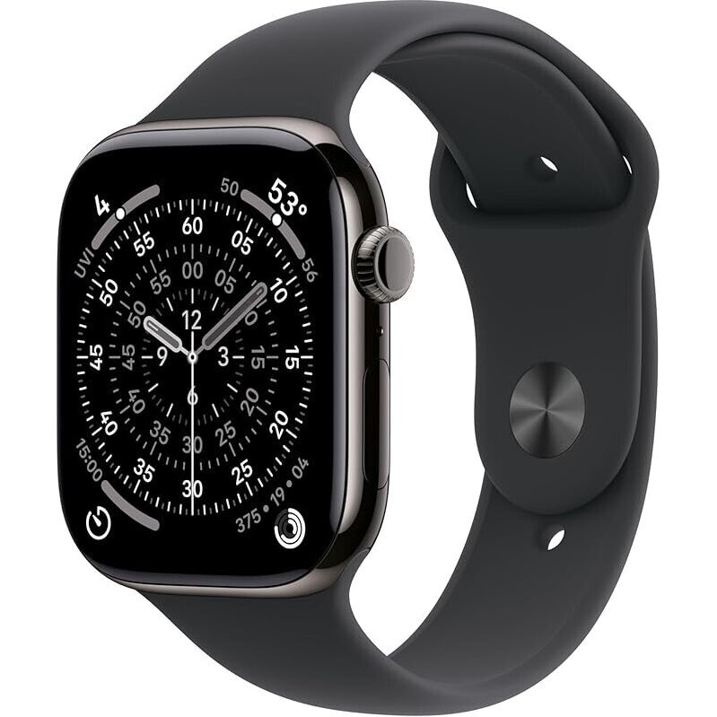 Apple Watch Series 11 GPS + Cellular 46mm Titanium Case w/Sport Band - Smart, Sleek, and Essential