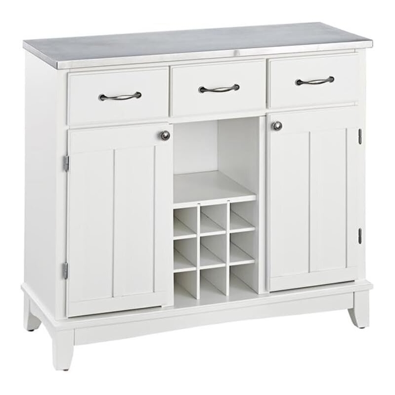 Versatile Kitchen Buffet Server with Stainless Steel Top