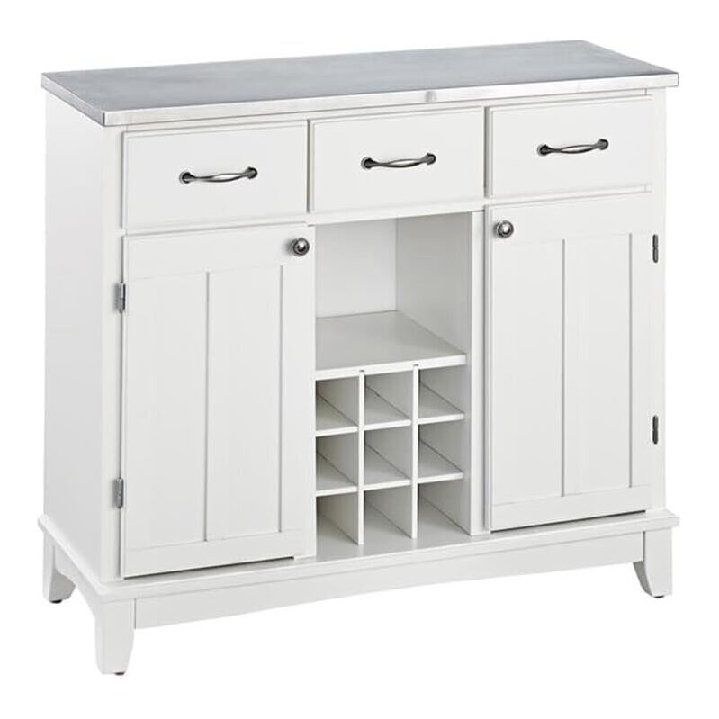 Versatile Kitchen Buffet Server with Stainless Steel Top