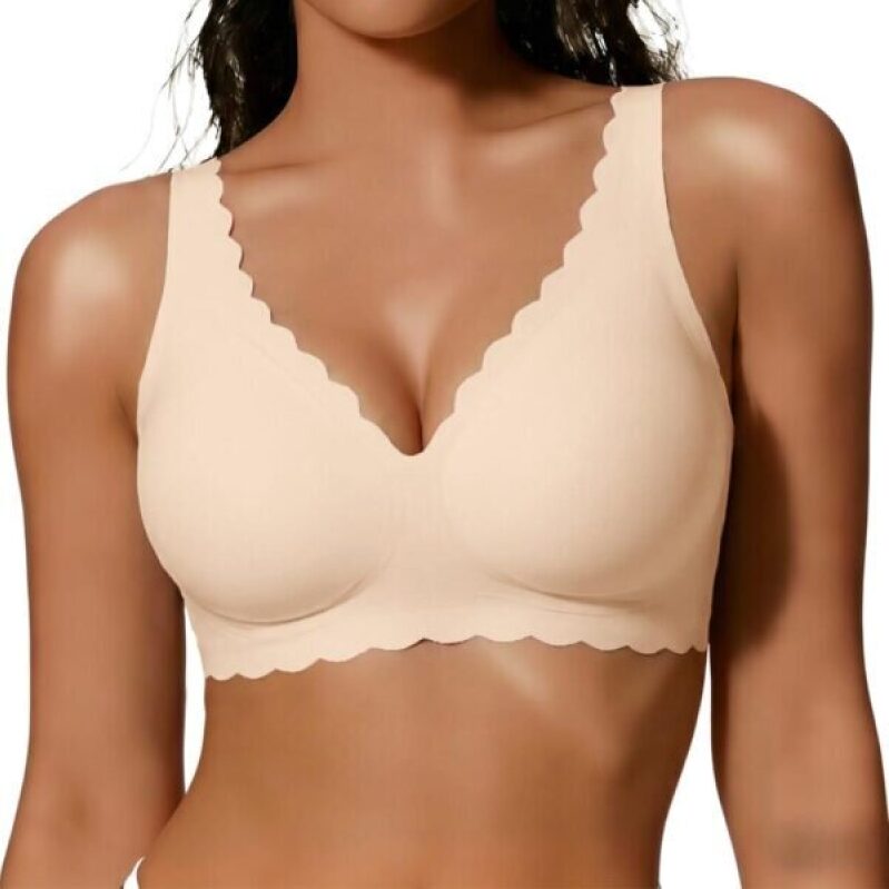 COCOMARTS No Underwire Scalloped Push Up Seamless Full Coverage Bralettes -58% OFF