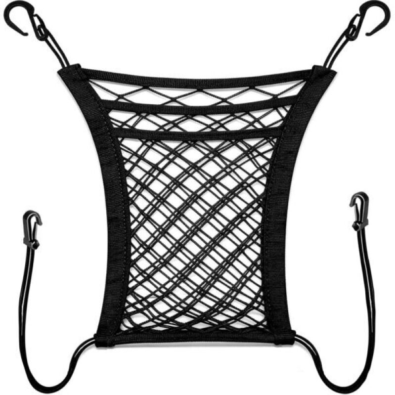 Optimize Your Car's Interior with the 3-Layer Car Organizer - Black Mesh