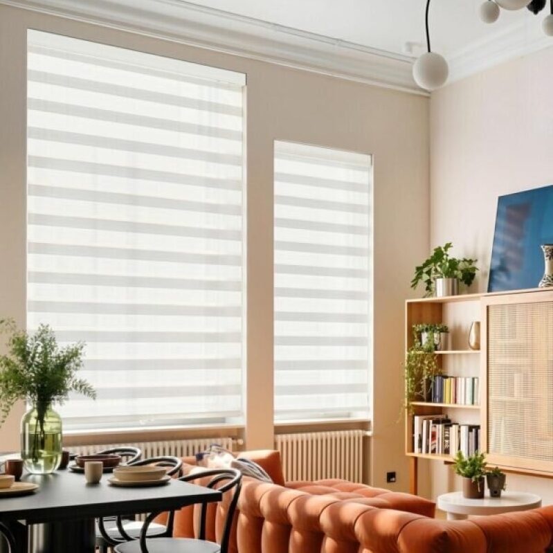 50% Off: GHV Cordless Zebra Blinds - Dual Layer Light Control for Day and Night