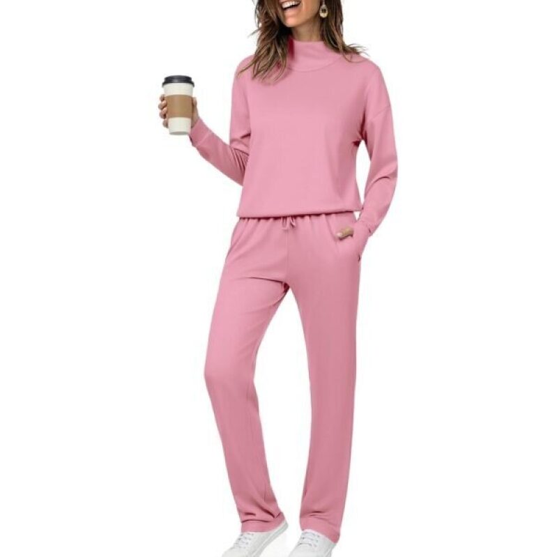 Stylish Totatuit Women's Casual Tracksuit Pink - 66% Off