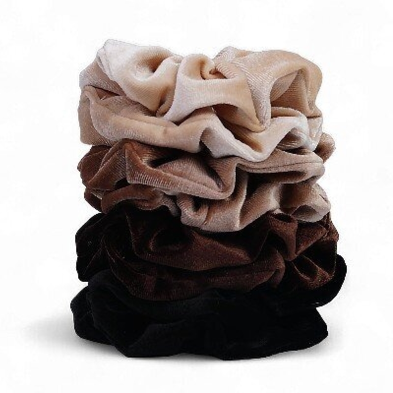 Premium Velvet Scrunchies - Set of 8