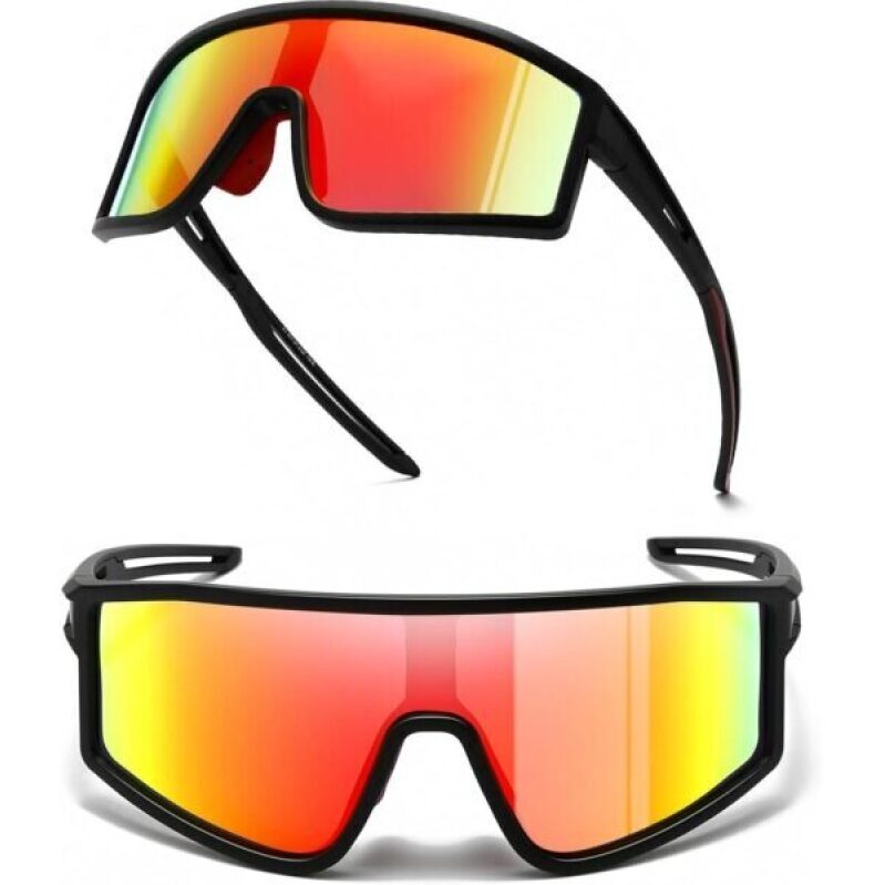 Polarized Cycling Sunglasses for Men and Women - Red Sports Running Bike Sunglasses, UV Protection