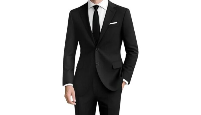 Suits for Men Classic Fit 2 Piece Black Suits Slim Jacket Tuxedo