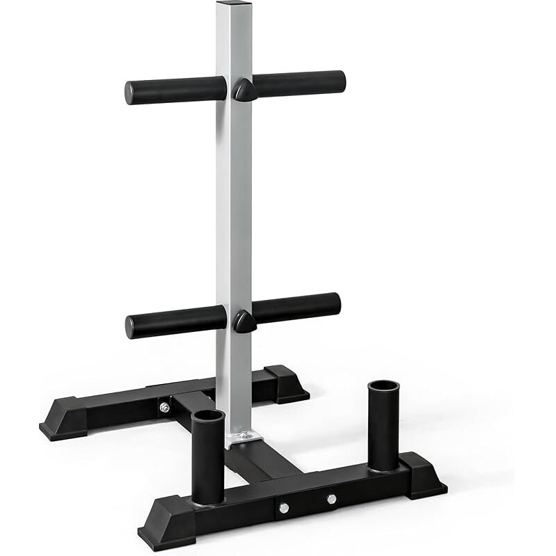 CAP Barbell Olympic Bumper Plate Tree Rack - Heavy-Duty Steel