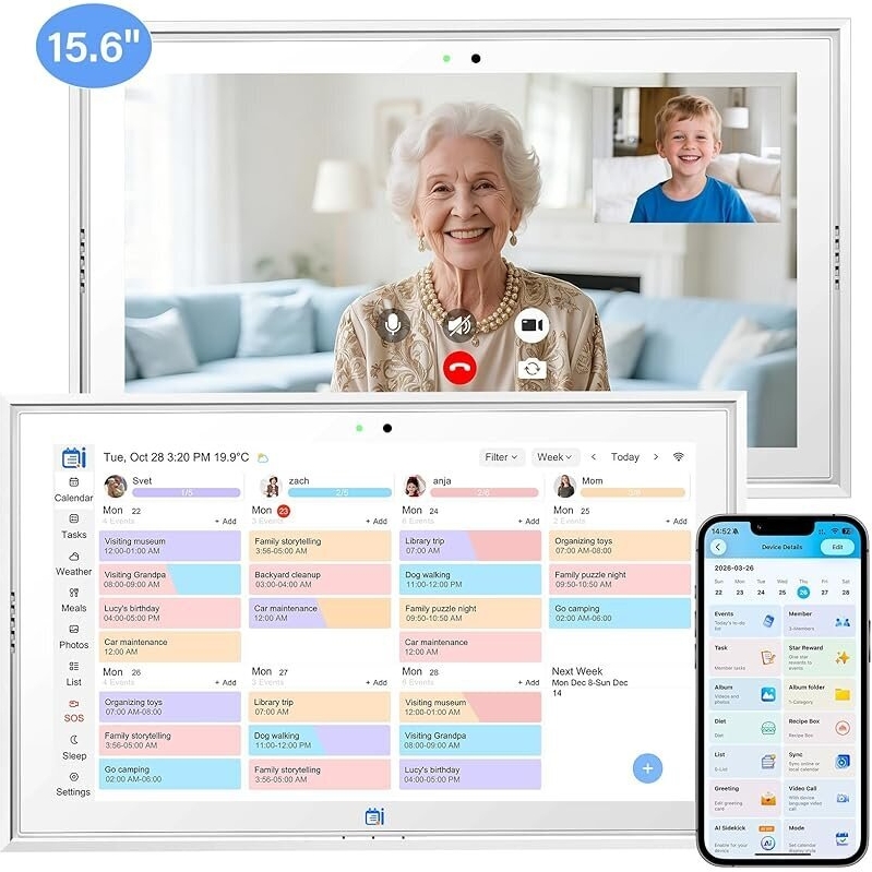 Missfly 15.6 Inch Smart Digital Wall Calendar - Perfect for Organizing Your Day