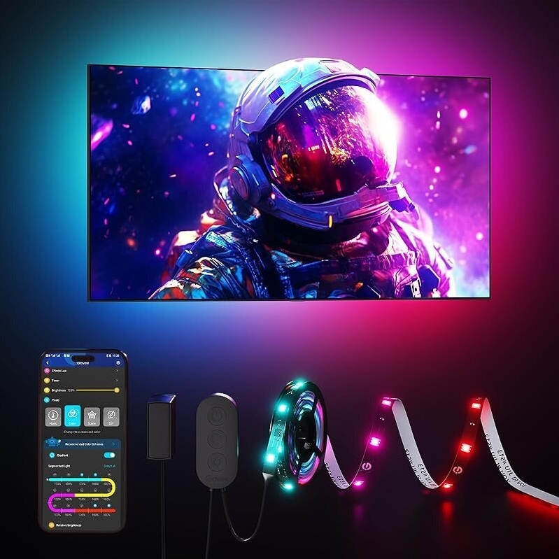 Govee RGBIC Smart LED Backlight Strip for 40-50inch TVs - Enhance Your Home Theater
