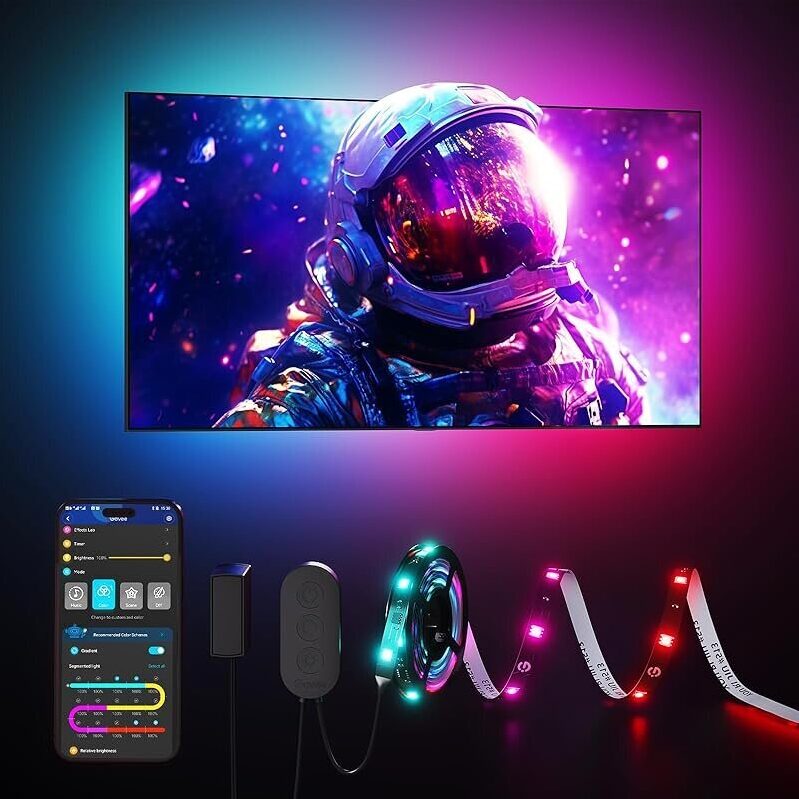 Govee RGBIC Smart LED Backlight Strip for 40-50inch TVs - Enhance Your Home Theater