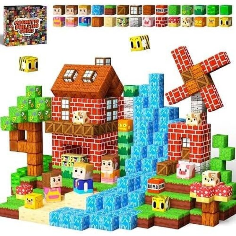 Magnetic Building Cubes Forest Animals Blocks - 58% OFF