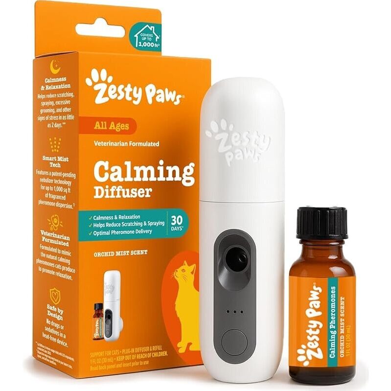 Zesty Paws Cat Calming Diffuser Starter Kit - Reduce Cat Stress