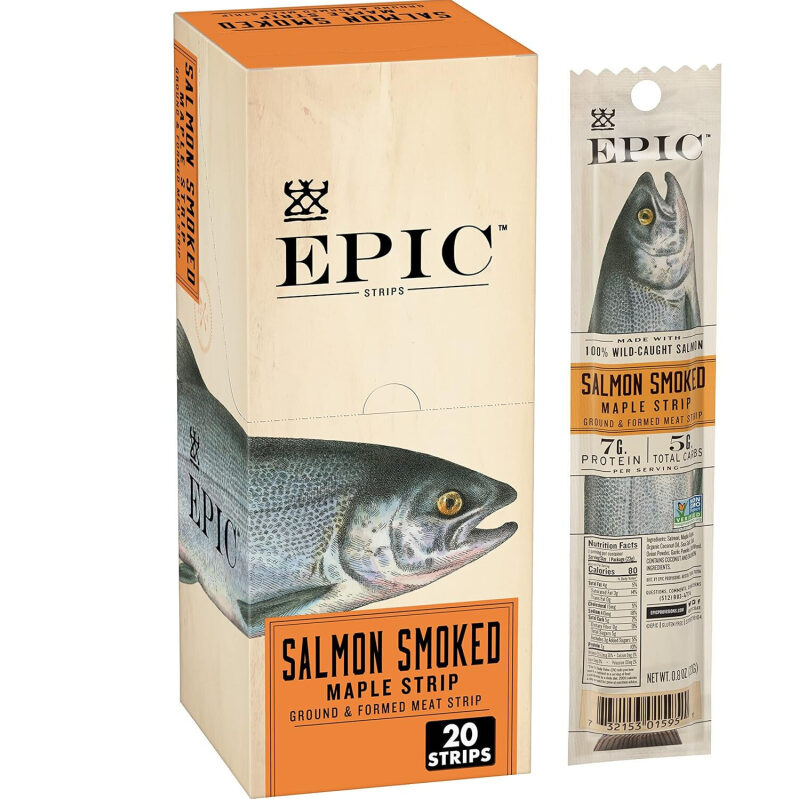 EPIC Wild Smoked Salmon Strips - 20ct