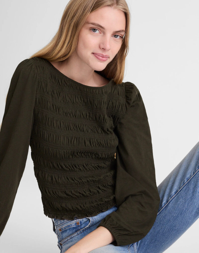 Madewell Boatneck Pleated Top - A Fashion Steal at $18.99