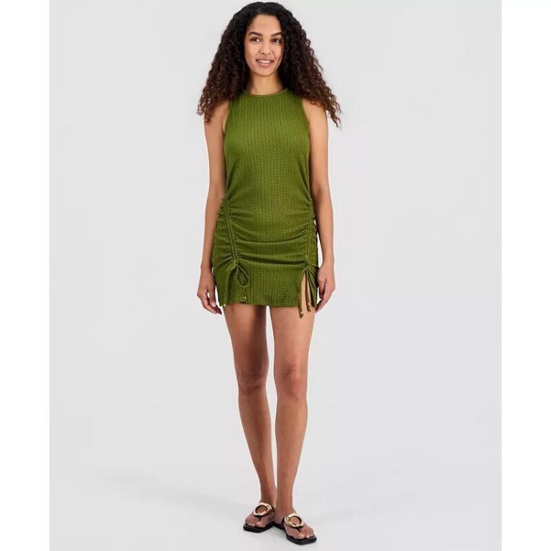 Miken Juniors Front-Ruched Cover-Up Tank Dress - Perfect for Pool Days