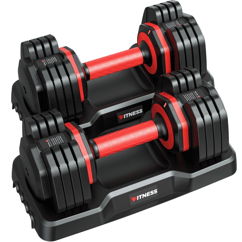GIKPAL 50lb Adjustable Dumbbells - 25LB Set of 2