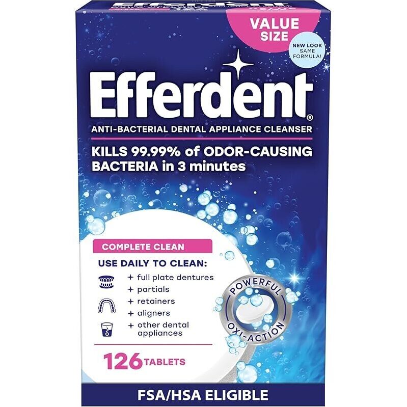 Efferdent Denture Cleaner Tablets - 126 Count