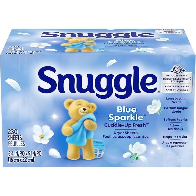 Snuggle Dryer Sheets - Blue Sparkle, 230 Count