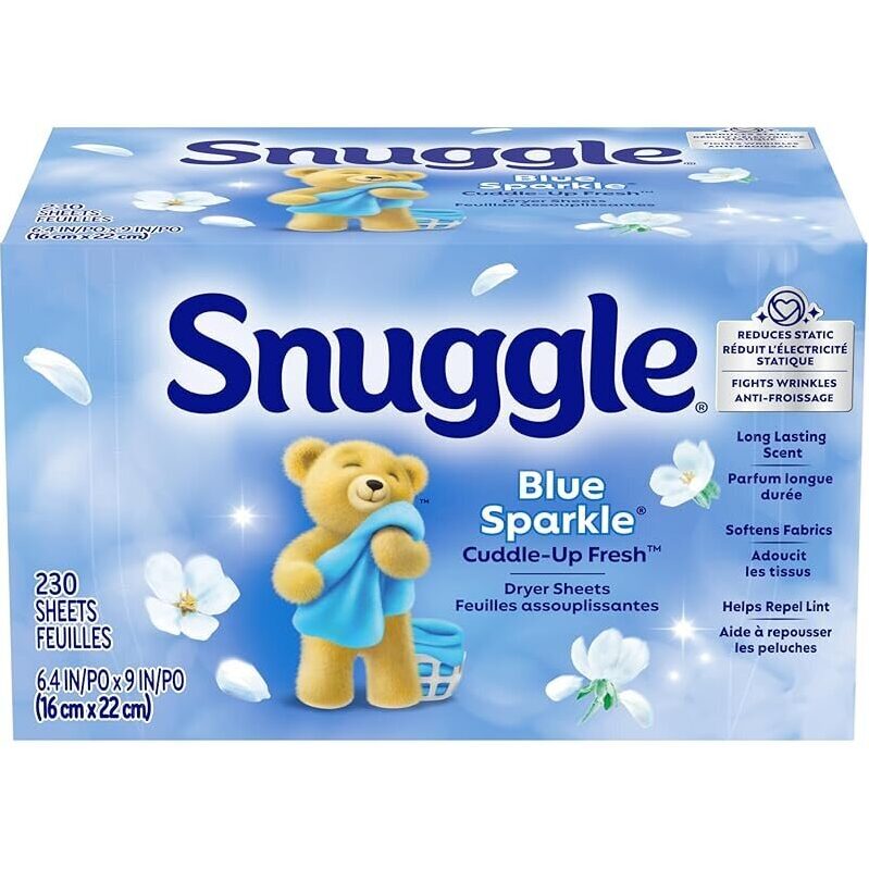 Snuggle Dryer Sheets - Blue Sparkle, 230 Count