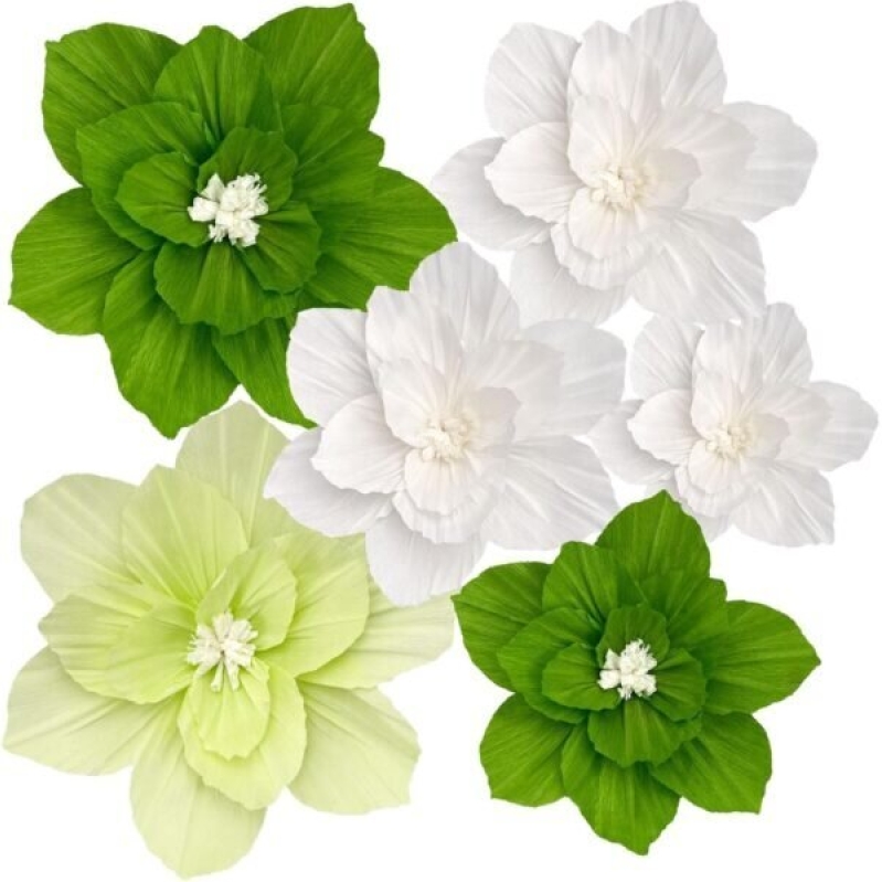 6PCS Paper Flowers Artificial Wall Decor - Perfect for Weddings, Parties & More