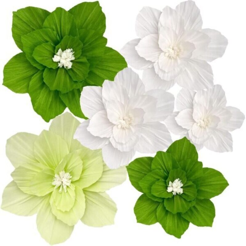 6PCS Paper Flowers Artificial Wall Decor - Perfect for Weddings, Parties & More