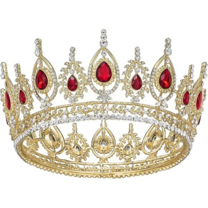 Royal Queen Crown - Elegant Rhinestone Bridal Tiara
