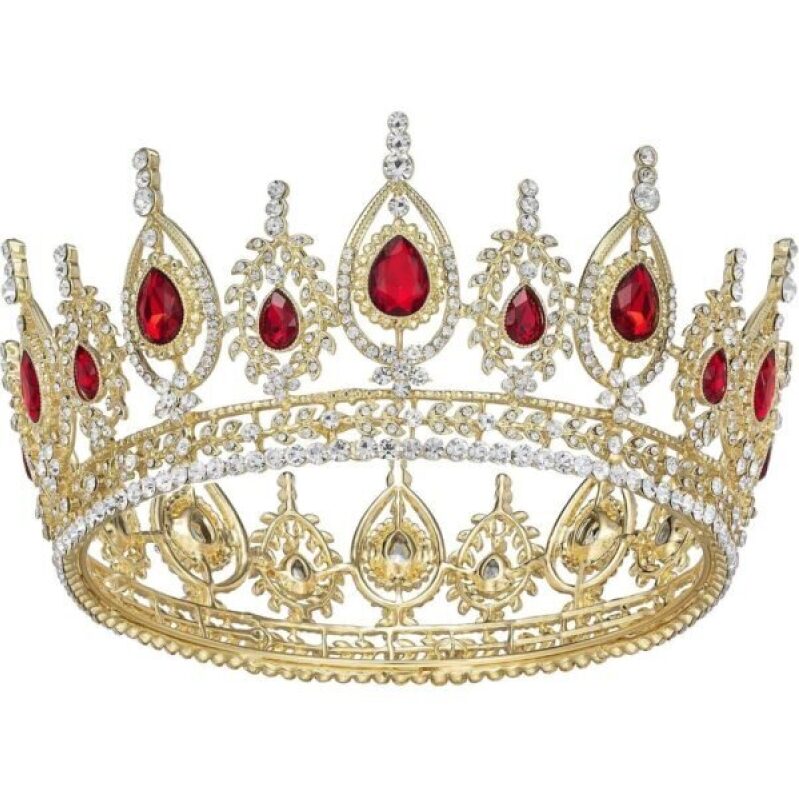 Royal Queen Crown - Elegant Rhinestone Bridal Tiara