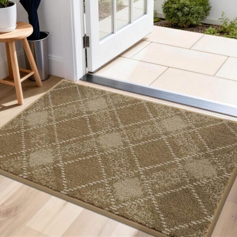 COSY HOMEER Door Mat: Non-Slip, Soft Absorbent TPR Backing Doormat