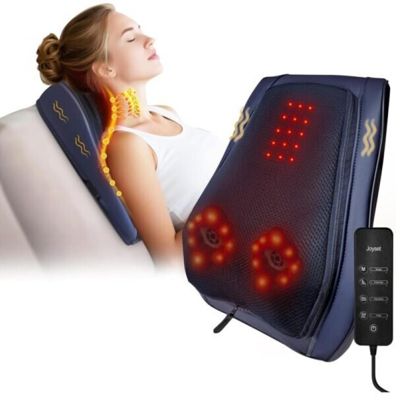 Joyset Back Massager for Back Pain: Shiatsu Lower Back and Neck Massager with Heat