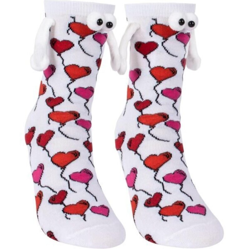 COZYMATE 2 Pairs Hand Holding Socks Magnetic Funny Novelty Socks that Hold Hands for Couples Christmas Valentine’s Gag Gift -50% OFF