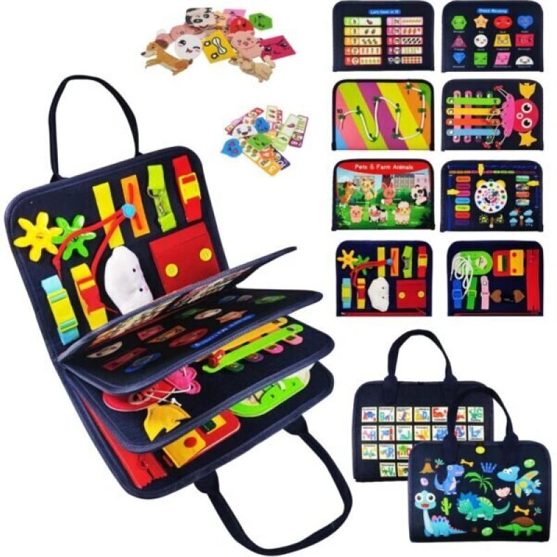 Busy Board Montessori Toys for Toddlers – Educational Travel Toys
